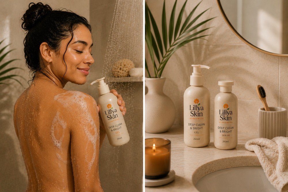 Rutina corporal Lillya Skin con Gel y Sérum Deep Clean & Bright